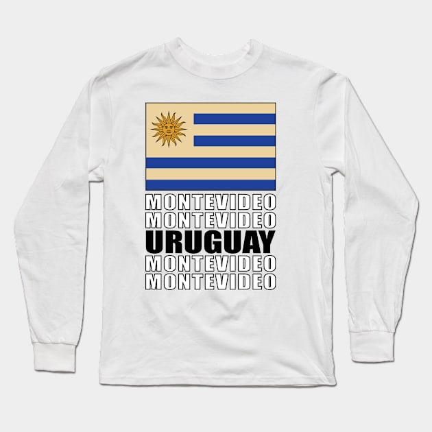 Flag of Uruguay Long Sleeve T-Shirt by KewaleeTee